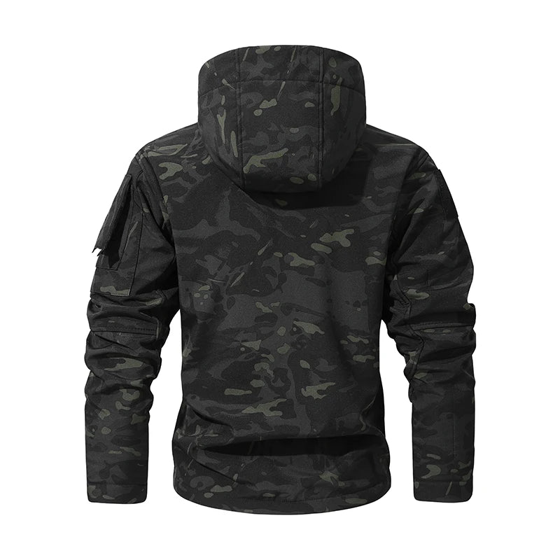 Men Lurker Shark Skin Soft Shell Tactical Jacket Waterproof Fleece Hooded Coat Hunt Clothes Autumn Solid Outdoor New Jacket Men