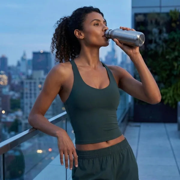 Longline Yoga Tank Top with Built in Bra Women Quick Dry Gym Camisole Workout Shirts Soft Slim Fit Sports Vest Athleisure