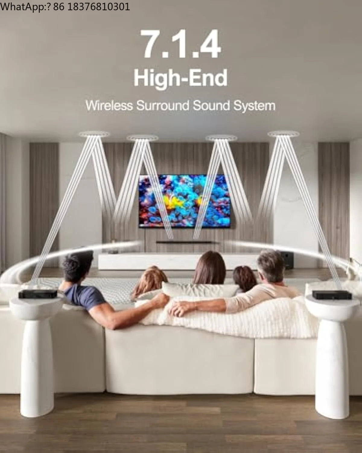 ULTIMEA 7.1.4 Dolby Atmos Soundbar System | 740W Power, 8" Wireless Subwoofer, 360° Spatial Audio for TV.