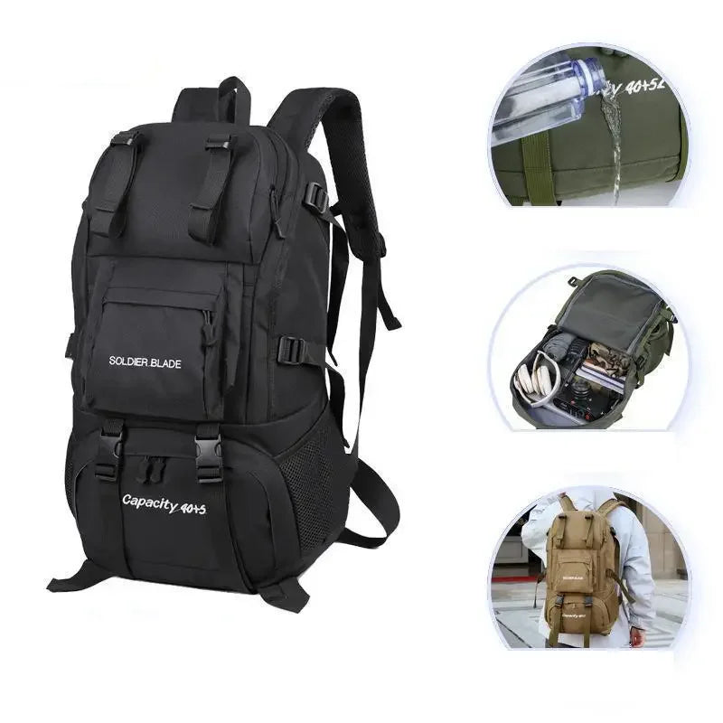 New Hiking Mountaineering Bag 50l Large Capacity Waterproof Ultra Light Outdoor Sports Backpack For Men