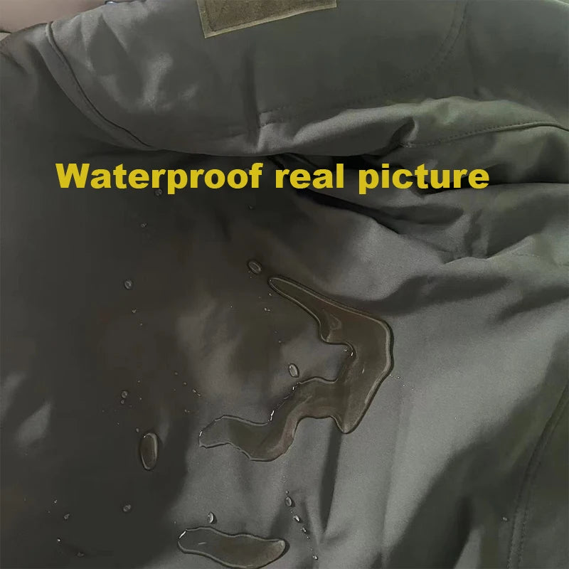 Men's Military Tracksuit Winter Set Fleece Tactical Parkas  Cargo Jackets Hiking Camping Pants Climbing Softshell Casual Coats