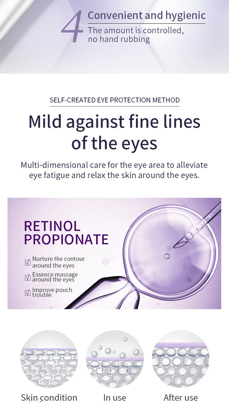 Ocheal Rolling Ball Eye Cream, Rolling Ball Massage Eye Cream, Moisturizing and Nourishing Eye Essence, Reduces Eye Wrinkles and Bags, Suitable for Both Men and Women, a Must-Have for Autumn and Winter.