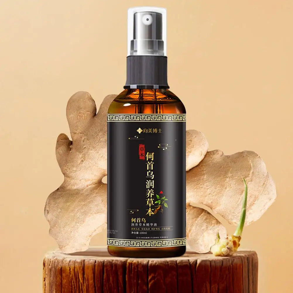 Hair Loss Solution Hair Growth Serum Spray For Men And Women,Hair Serum Polygonum Multiflori Radix, Ginger,Hair Care Essence Oil