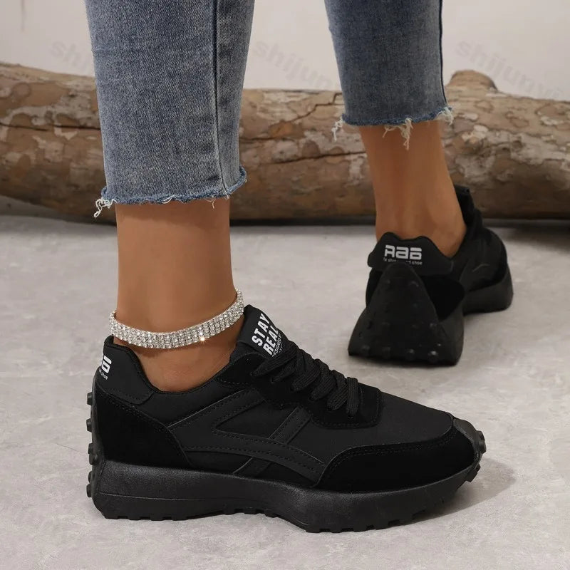 Women Causal Sneakers 2025 Autumn Platform Walking Shoes Woman Fashion Lace Up Sports Shoes Outdoor Non-slip Running Shoes