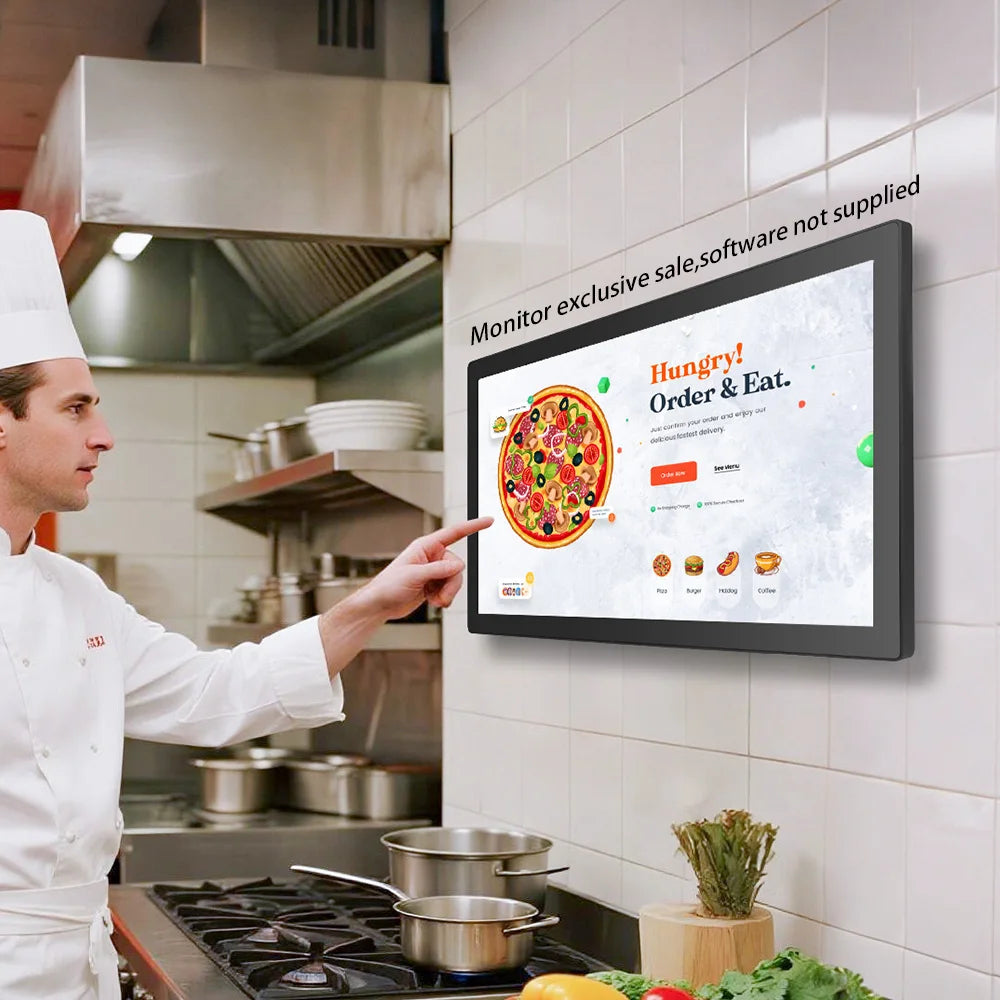 21.5 Inch Kitchen Display Screen Kds Pos System Hardware Kitchen Order Display Monitor Menu Management Display Screen