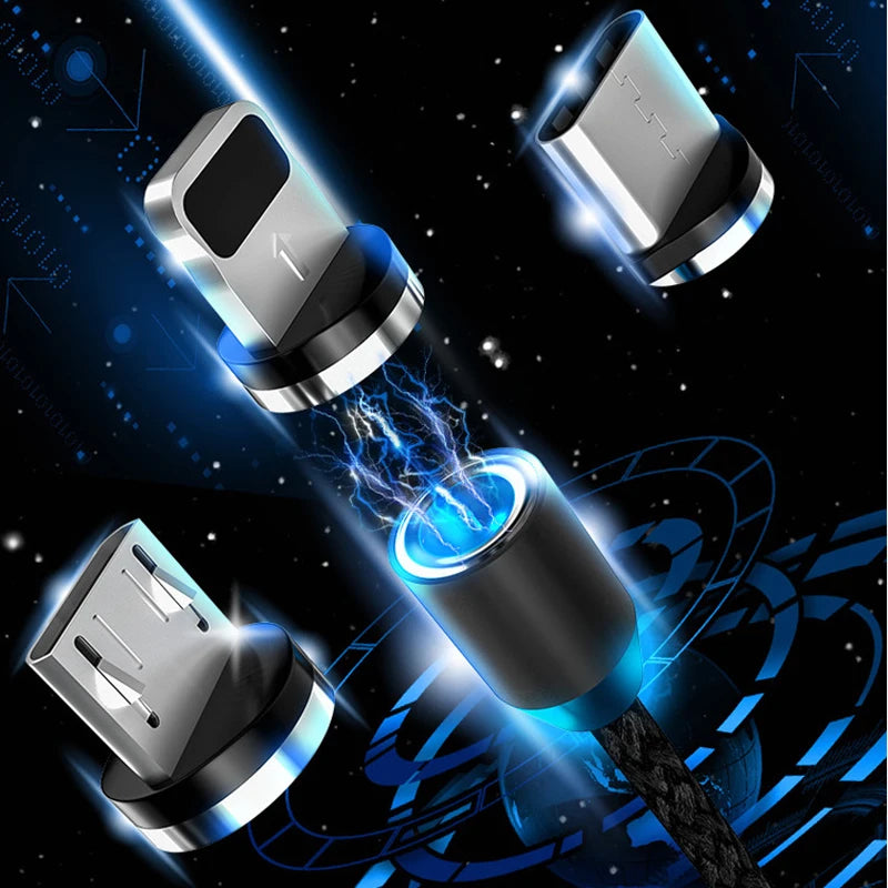 2022 New Round Magnetic Cable plug Type C Micro USB C Plugs Fast Charging Phone Microusb Type-C Magnet Charger Plug