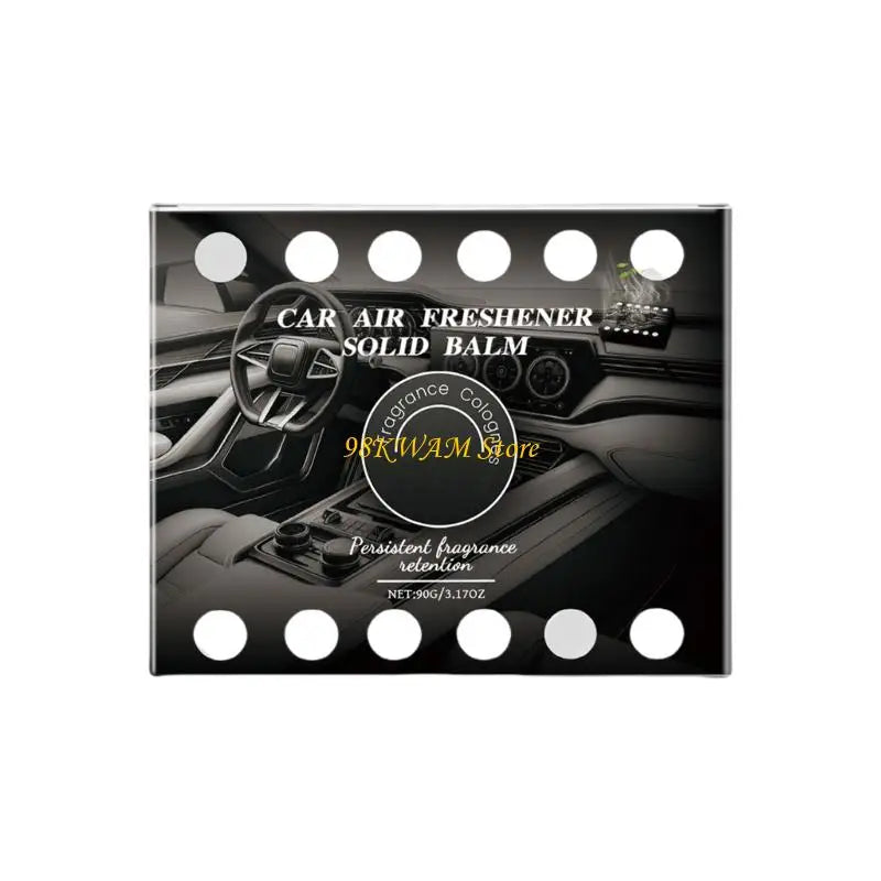 68UF Convenient Auto Refreshing Fragrances Balm Enhances Mood and Comfort in with Delightful Long Lasting Cologne Scents