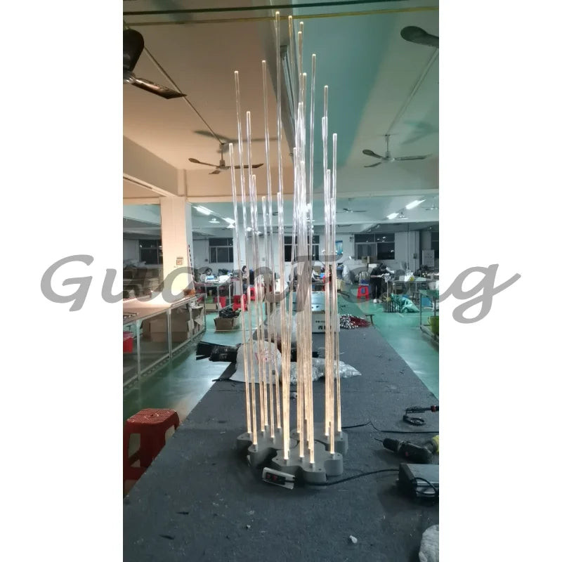 Fiber Reed Floor Lawn Landscape DC12v RGB 3000k 7W 11w Support DMX512 Outdoor Garden Light