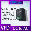 PV solar inverter DC to AC three-phase converter 380v 0.75/1.5/2.2/4/5.5/7.5/11kw with MPPT Control solar pump VFD