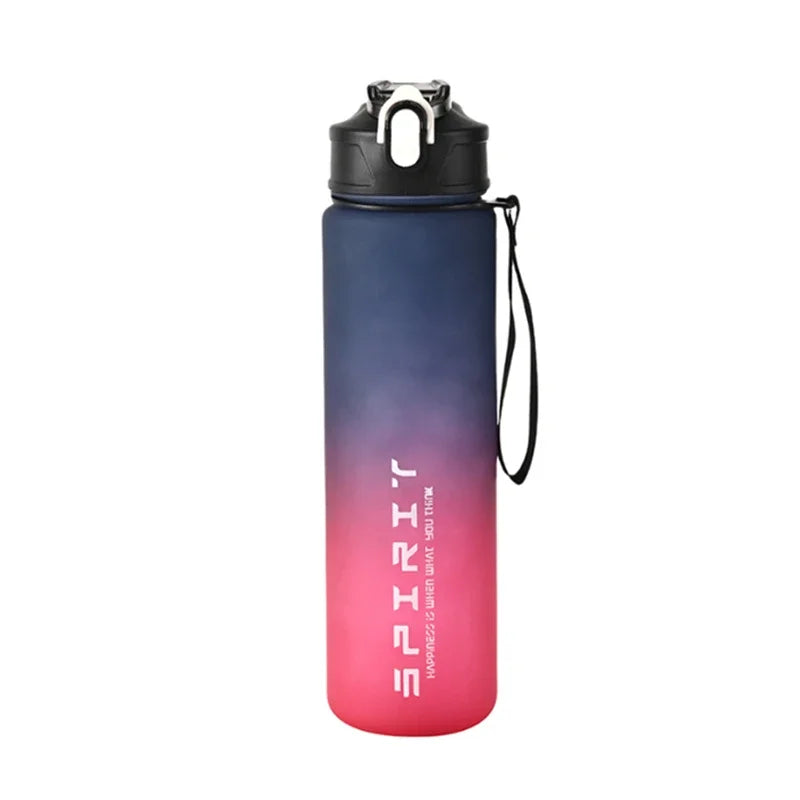 800ML Sports Water Bottle with Time-Tracking Straw Leak Proof Locking Flip Cover for Easy Carry Ideal for Outdoor Adventures