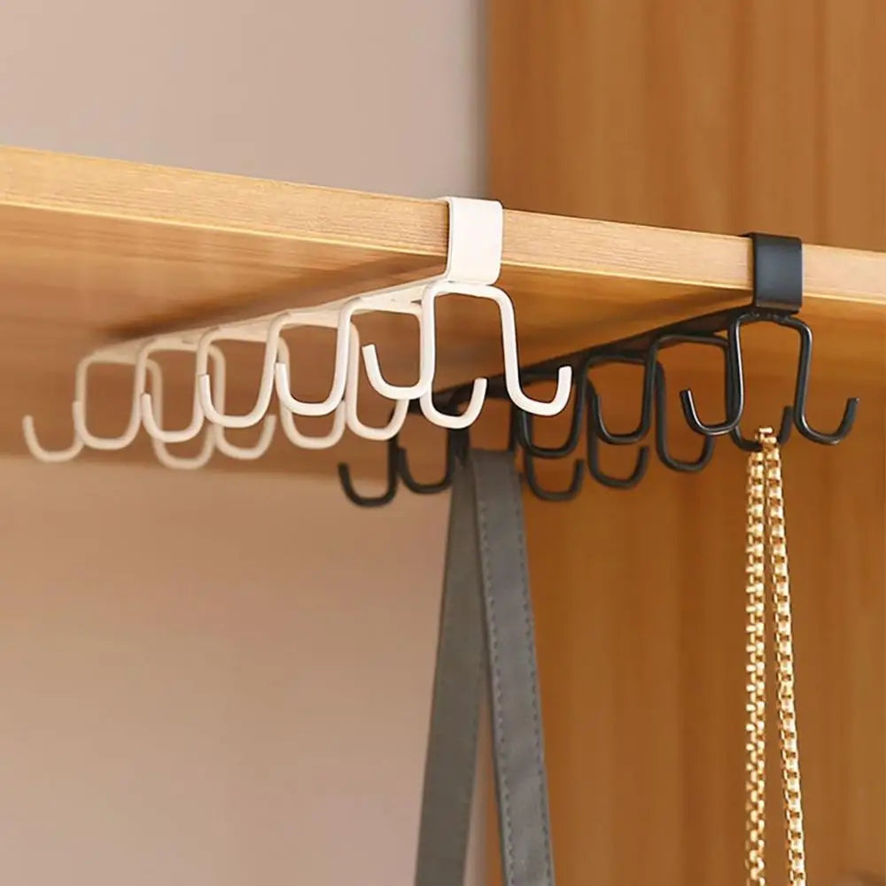 1 PCS Multifunctional Kitchen Organizer High Quality Double-row Cabinet Hook Durable Hanging Cup Holder