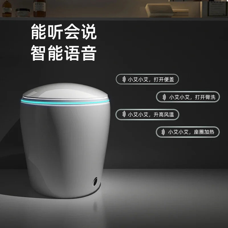 Intelligent toilet egg shaped seat with fully automatic and no water pressure limit