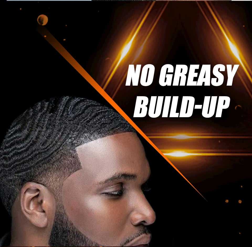 360 Deep Waves Control Pomade 100g Male Wavy Hair Gel Styling Clay Deep Waves Cream With Brush Silky Cap Wave Control Pomade