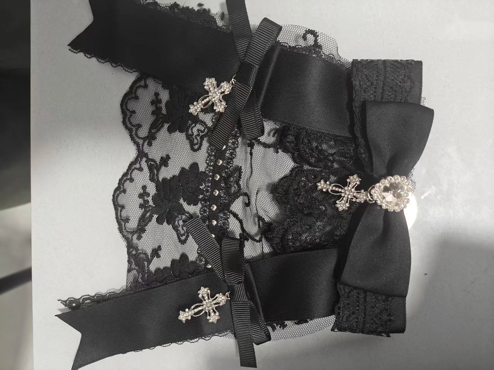 Gothic Lolita Two Piece Set with Bow, Y2K Aesthetic Flare Sleeve Mini Dress, Japanese Punk Style Party Co-ord Outfit
