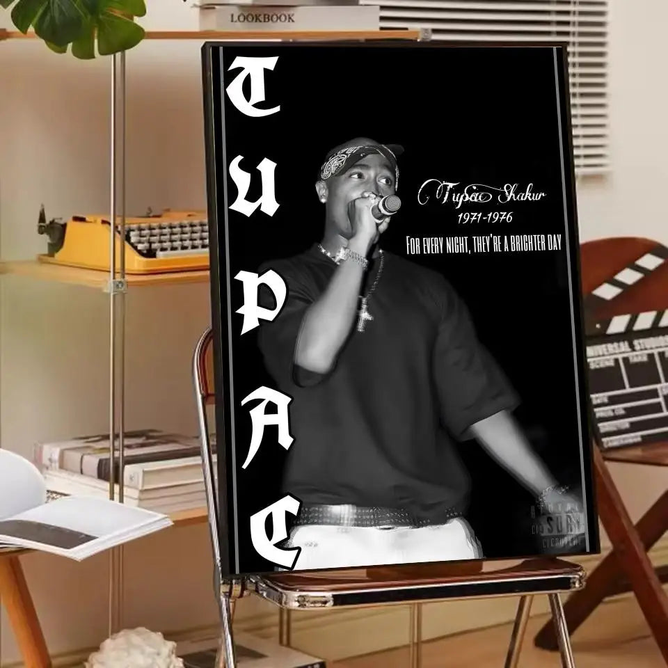 Rapper 2Pac T-Tupac S-Shakur Poster Paper Print Home Living Room Bedroom Entrance Bar Cafe Art Painting Decoration