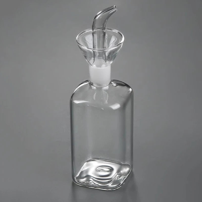 High Borosilicate Glass Oil Dispenser, Leak-Proof Airtight Bottle for Kitchen, Dripless Soy Sauce, Vinegar & Seasoning Pot