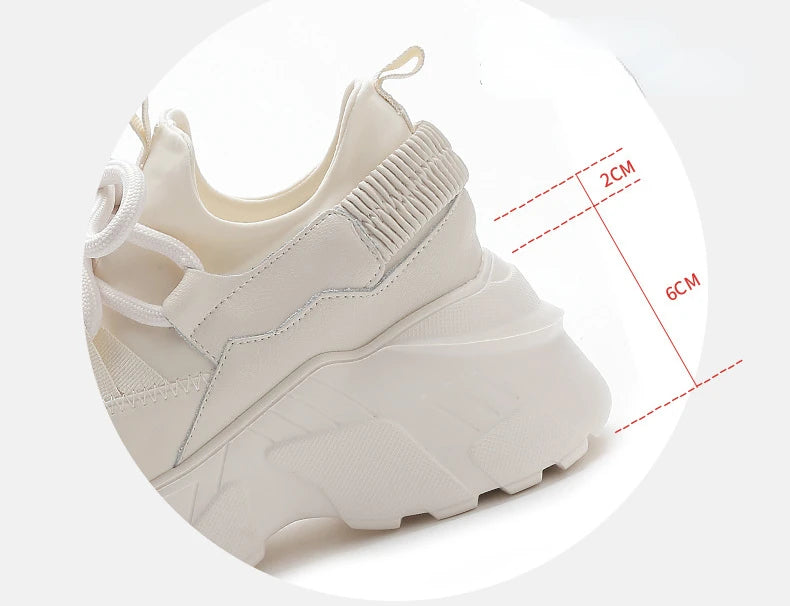 White Sneakers Women Sports Shoes for Women Inner Height Increasing Women's Shoes Winter Warmth Platform Shoes Zapatillas Mujer