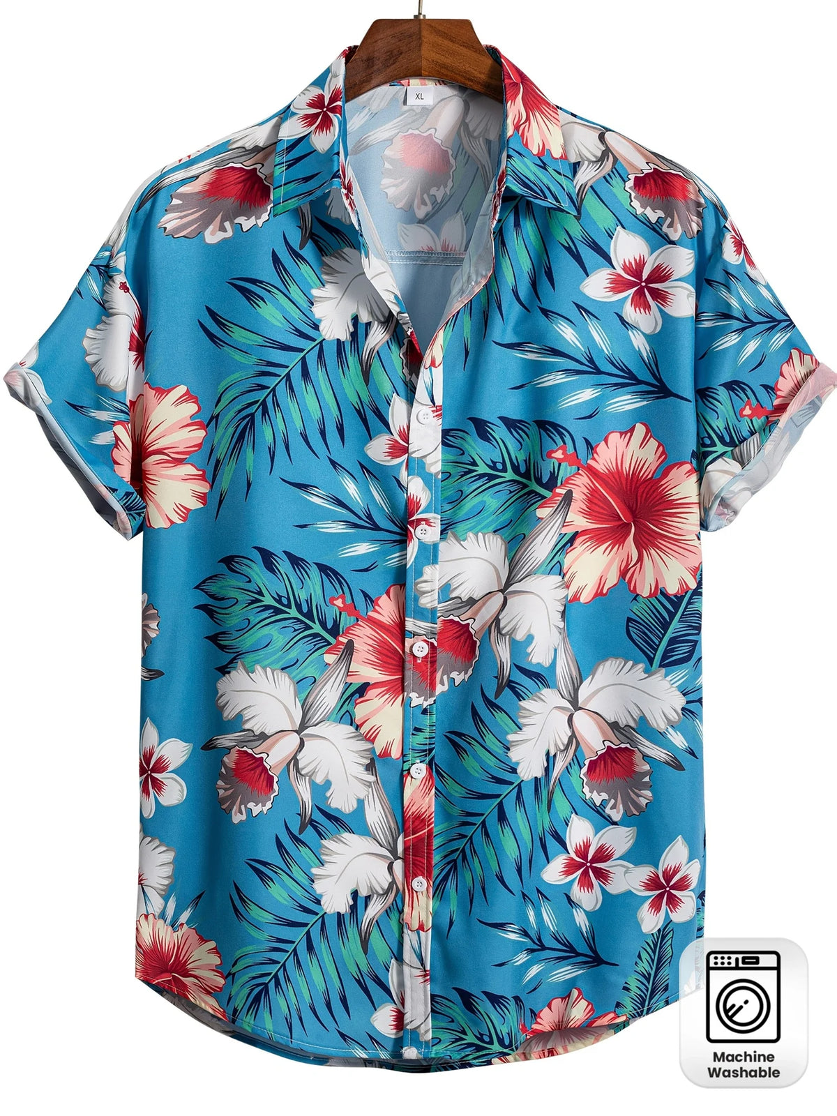 Multi Styles Dark Tone Tropical Leaf Print Shirt Men Silky Smooth Short Sleeve Daily Night Out Casual Blouse