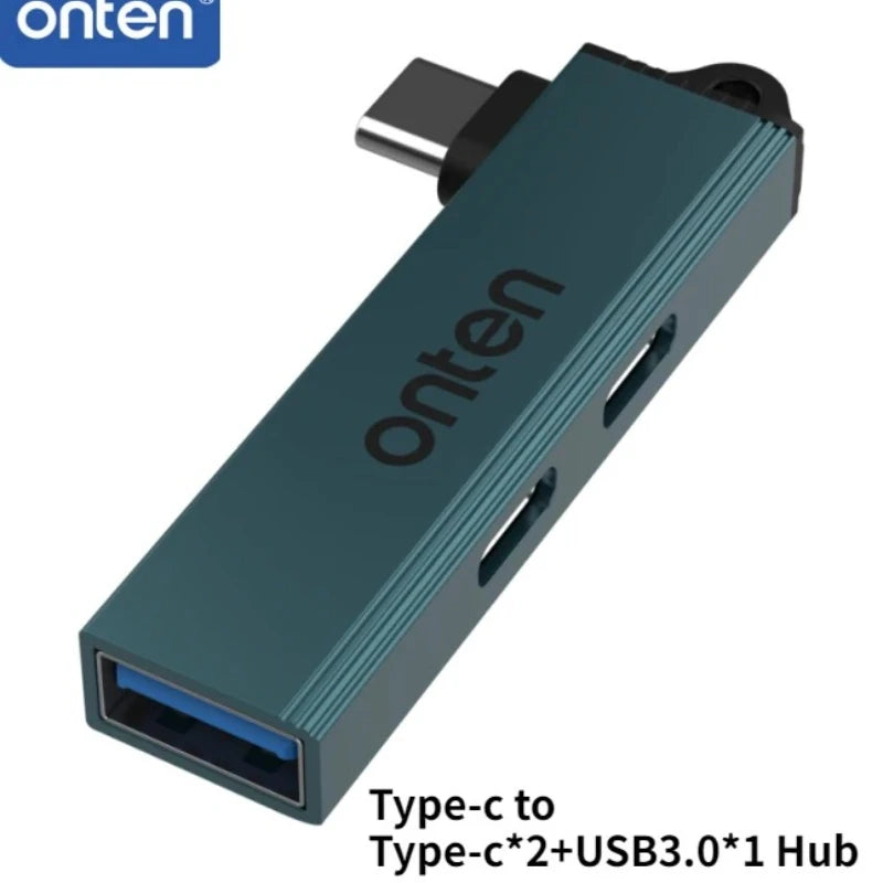 ONTEN 3 in 1 USB HUB USB 3.0/Type-C 3.0 To 3 USB/Type-C Splitter Hub Speed 5.0Gbps 3 Port Type C HUB for PC Laptop Notebook