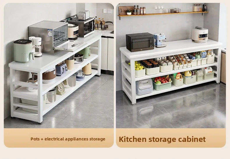 Kitchen Storage Shelf Metal Frame Organizer Stand for Microwave Oven Pantry Furniture for Home Dining Room Restaurant