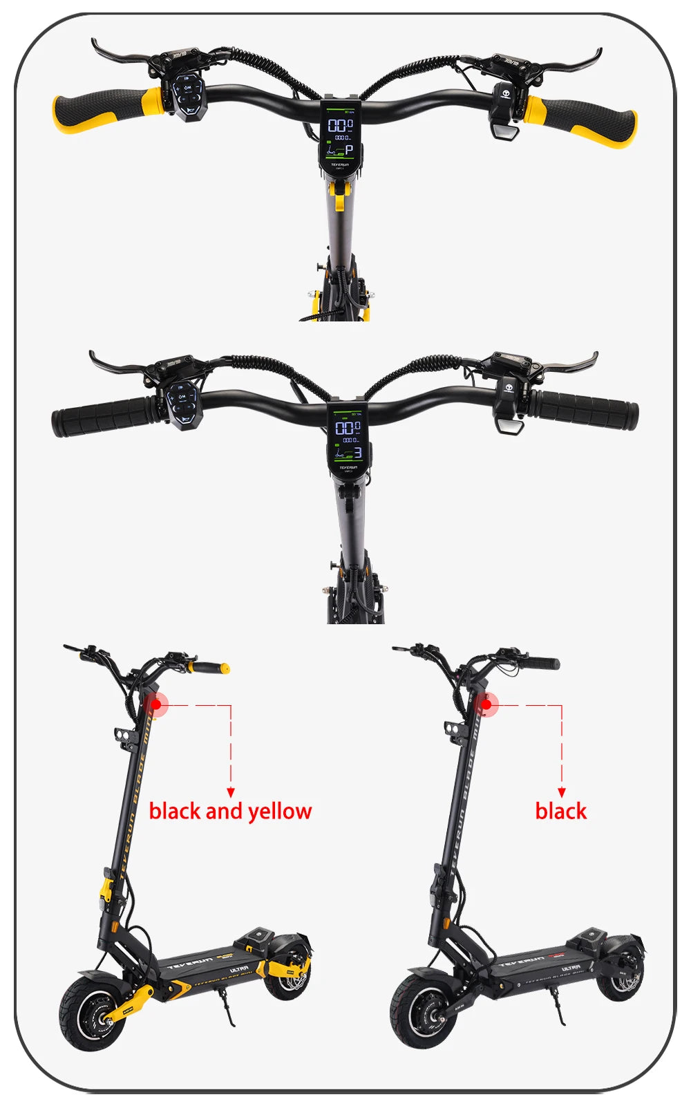 2026 TEVERUN Blade Mini Ultra V4 60V 27Ah Battery 1000Wx2 Motor Built-in Smart LCD Display Max Range 100km 10inch E-Scooter
