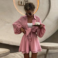 Casual Loose Short Sets For Women 2 Piece Sets Womens Outfits Spa Holiday Baggy Fashion Shorts Suits Woman Summer