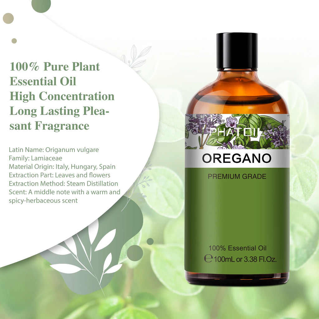 PHATOIL 100ML Copaiba Pure Essential Oils Helichrysum Neroli Australian Tea Tree Lemon Eucalyptus Turmeric Oregano Spearmint Oil