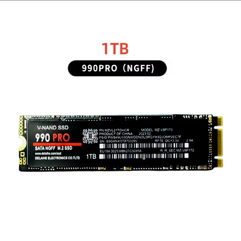 Original 980Pro 990Pro M.2 PCIe 4.0 NVMe SSD Up To 7400MB/s High Speed Internal Solid State Drive For Gaming Laptop Desktop PC