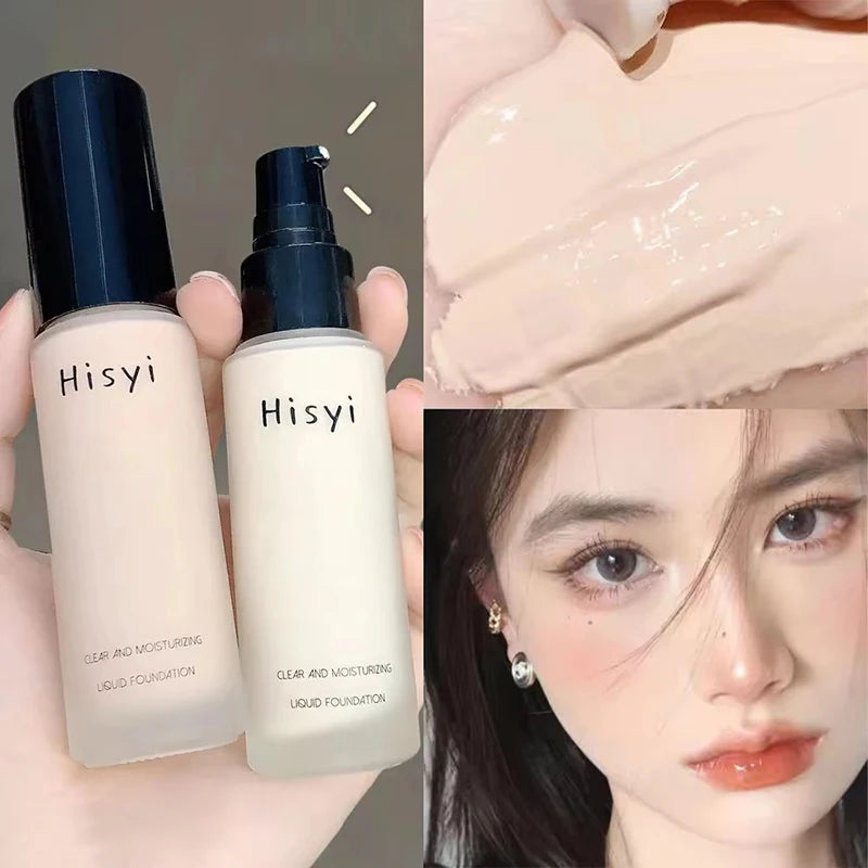Liquid Foundation Naturally Covers Flaws Without Sticking Powder, Plain Face Cream, Transparent Foundation, Conceals Blemishes
