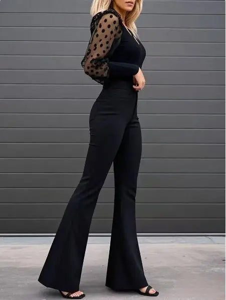 2025 Corduroy Trousers All Season Women Solid Button Fly Pocket Loungewear Slim Fit Ladies Flare Pants Streetwear Dropshipping