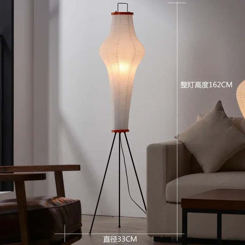 Akari Noguchi Lamp Yong Floor Lamp Japanese Designer LED Rice Paper Lantern Bedside Study Hotel Art Decor Standing Lamp