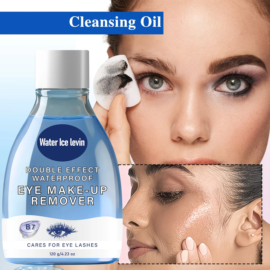 Waterproof Eye Makeup Remover – Gentle Double Effect with Hyaluronic Acid & Retinol for Lashes 120g