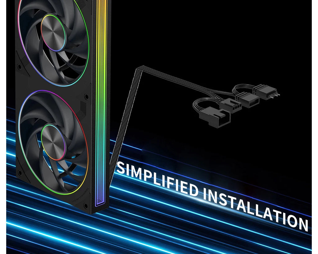 Thermalright TL-UC12/24/36 Performance Level Fan Pressure Fan ARGB Infinity Mirror Smart Speed Display 2400 RPM PWM Temperature