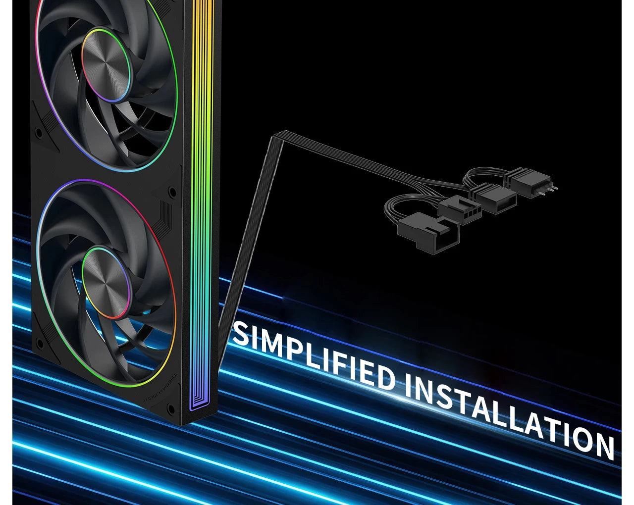 Thermalright TL-UC12/24/36 Performance Level Fan Pressure Fan ARGB Infinity Mirror Smart Speed Display 2400 RPM PWM Temperature