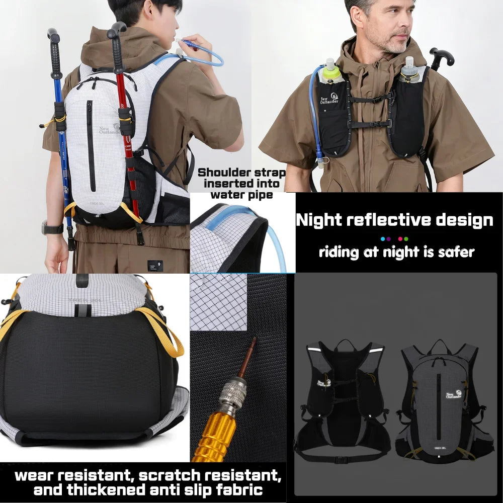 20L Hiking Cycling Backpack Lightweight  Waterproof Hydration Backpack Breathable Outdoor Sport Bag for Climbing Travel Hiking