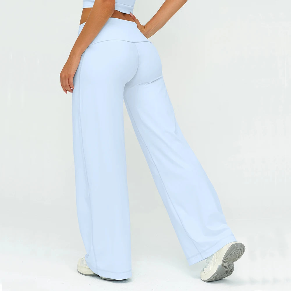 Straight-Leg Pants Wide-leg Pants Ultra Soft Butter Fabric Women's High Waist Yoga Pants Gym Naked Feel Running Sport Trousers