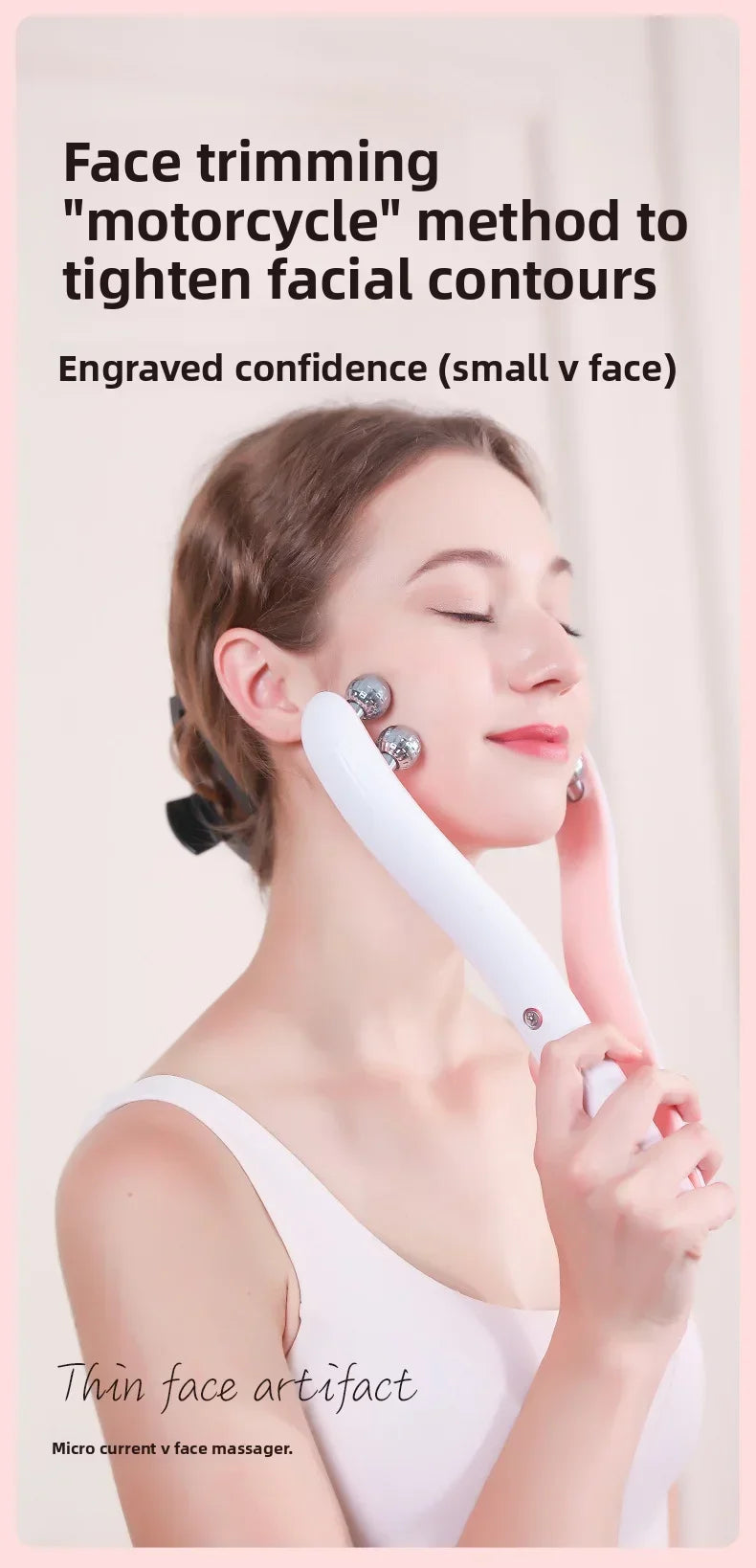 Roller Face-Slimming Artifact V-Face Beauty Facial Massager For Firming And Lifting The Face
