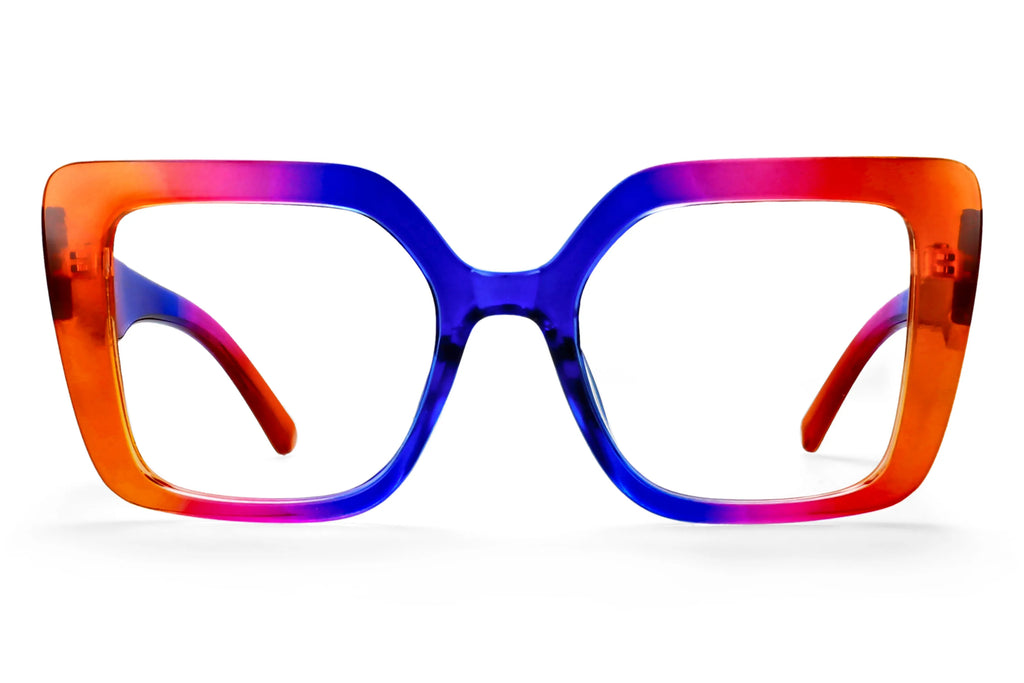 R56982 Colorful Large Size Reading Glasses Lady Trend Splicing Color Presbyopic Eyeglass Universal Prescription Spectacles Frame
