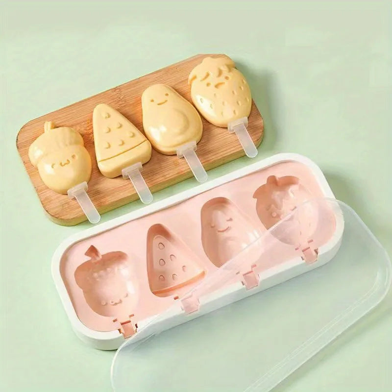 Cartoon Popsicle Mold, Ice Molds, Reusable Ice Cream Molds, Beach Accessories, Summer Kitchen Gadgets, Kitchen Stuff