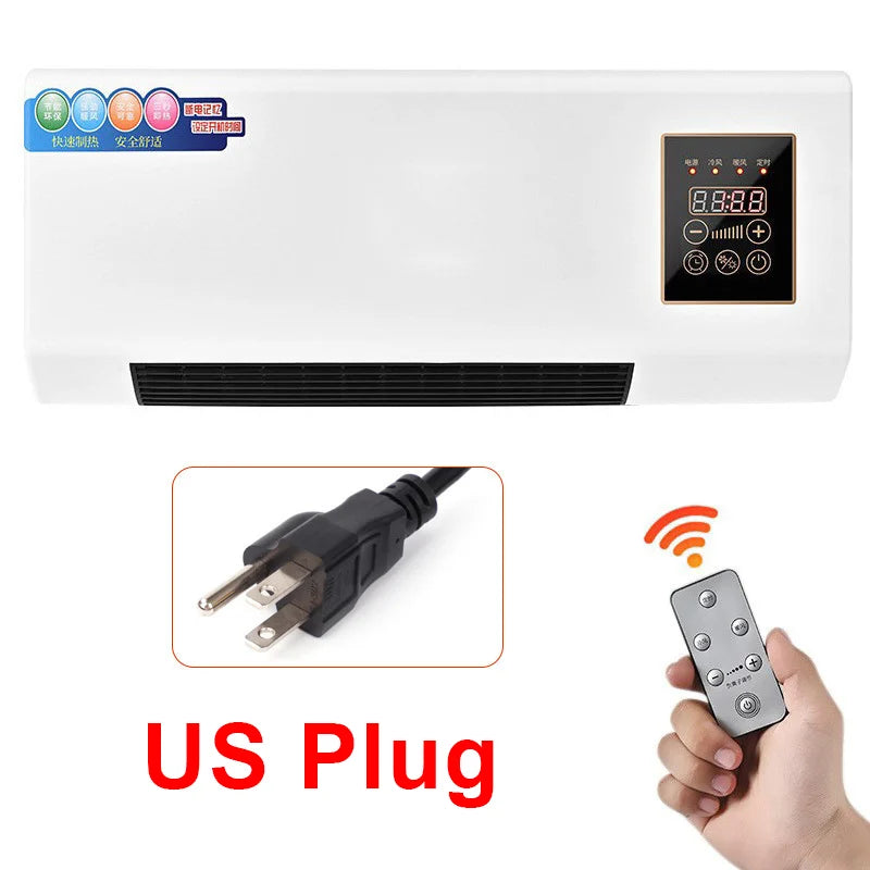 2 in 1 Portable Air Conditioner Heater Wall Mounted Ductless Cooling Heating Fan No Outdoor Unit Mini AC for Home Room RV