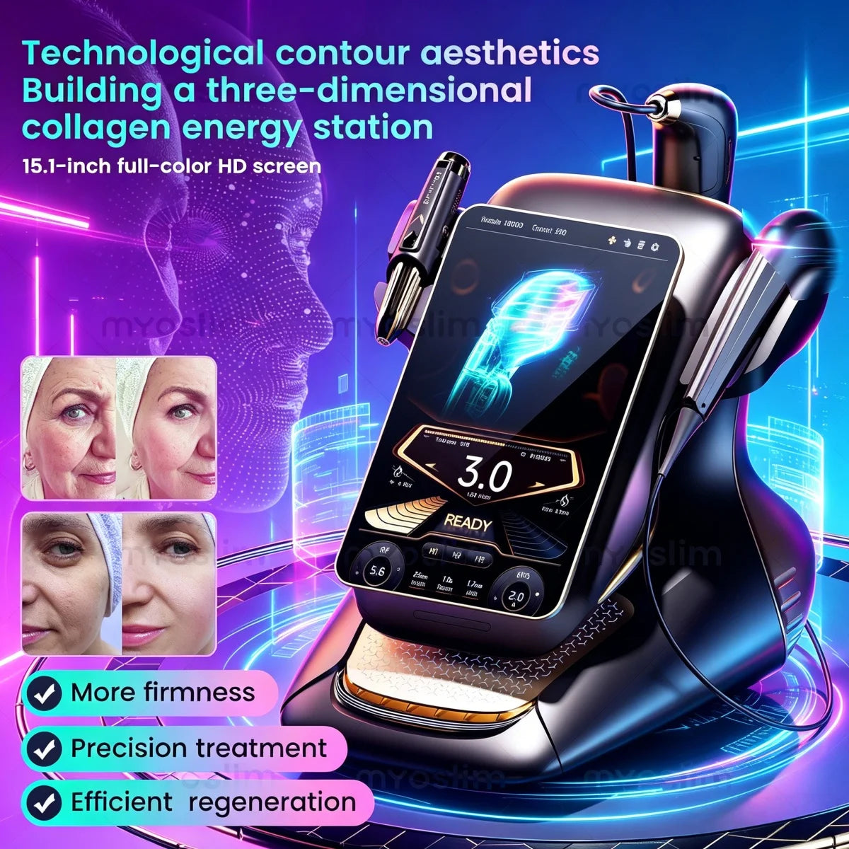 The New 360MAX 25D HiFU 3 In 1 Technology Machine For Non Invasive Facial Slimming Anti Aging And Body Firming