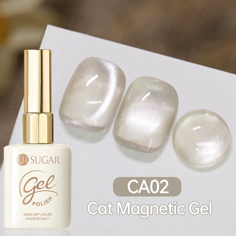 UR SUGAR 15ml Cat Magnetic Gel Jelly Glass Full Coverage Varnis Magnetic Gel Soak Off UV LED Gel Autumn Winter Xmas Manicure