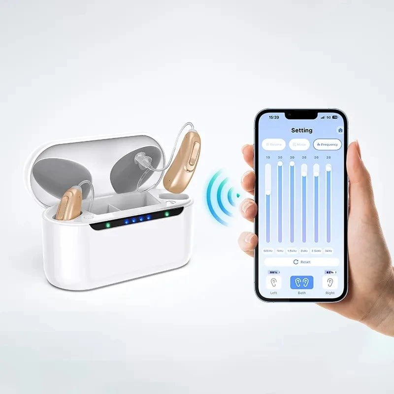30 channel Bluetooth program Hearing Aid Rechargeable Sound Amplifie Wireless Digital Hearing Aid Severe Loss APP Adjustable