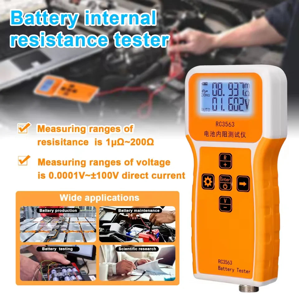 RC3563 Battery Voltage Internal Resistance Tester High-precision Trithium Lithium Iron Phosphate 18650 Battery Tester Ohmmeter