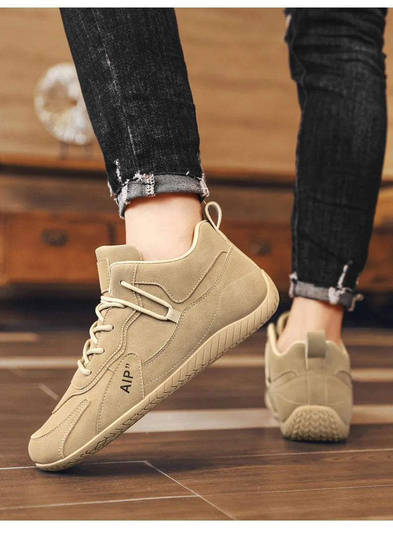 Casual Sport Shoes for Men Retro Leather Surface Soft Bottom Versatile Leisure Board Shoes Autumn Trend Brand Agan Men's Foot...