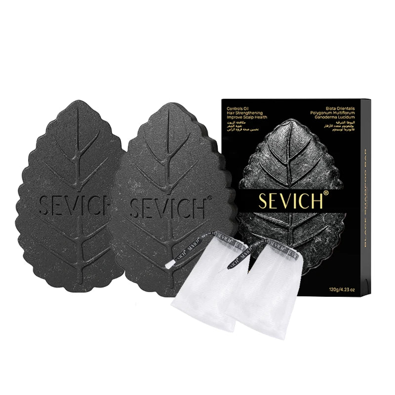 Black Shampoo Soap Natural Hair Darkening Bar Soap Deep Cleansing Nourish Hair Root Shampoo Soap Repair Dry Frizzy Scalp Care