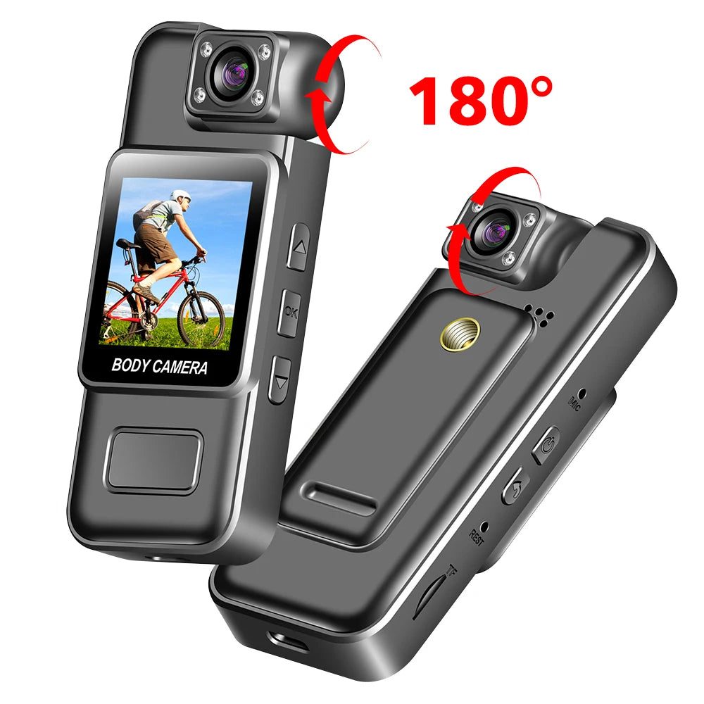 4K WiFi Ultra HD Mini Camera Portable Police Camera Infrared Night Vision Function Suitable for Police Use Outdoor Cycling