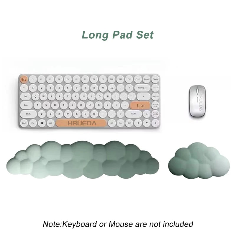 Cloud Gradient Gaming Keyboard Pad Wrist Pad Cloud Wrist Pad Mouse Pad Ergonomic Laika Foam Memory Non-Slip Support Office