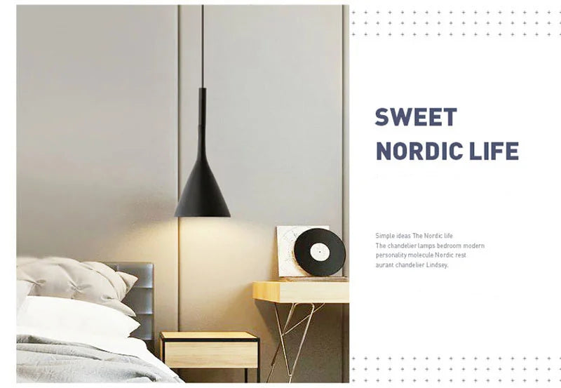 Nordic Modern Led Pendant Lights Kitchen Bars Home Bedroom Dining Table Hanging Lamp Cafe Indoor Lighting Living Room Decoration