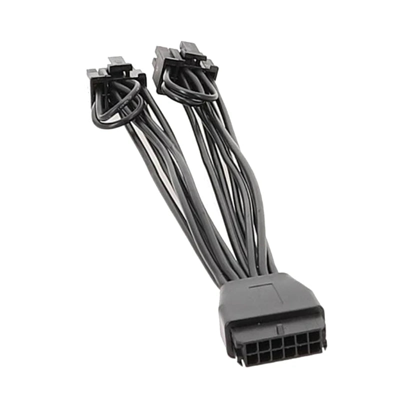 12PIN to Two 6+2 Graphics Card Cable Adapter 12Pin Female to 2x 6+2Pin Male for PCIe Power Cable for Graphics Cards